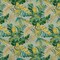 Valencia - Aqua & Teal,Green Leaves,Tropical & Botanical Upholstery Fabric 54 Inches"